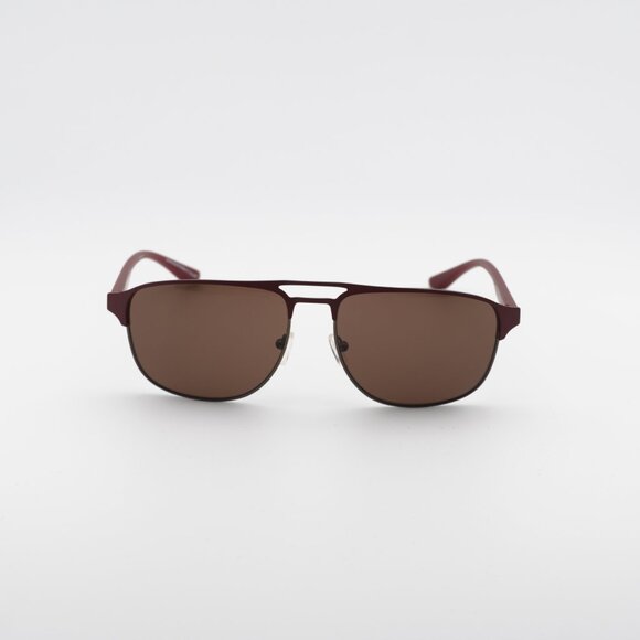 Emporio Armani EA2144 336673 Sunglasses Burgundy Rectangle Frame, Brown Lenses - Picture 4 of 11
